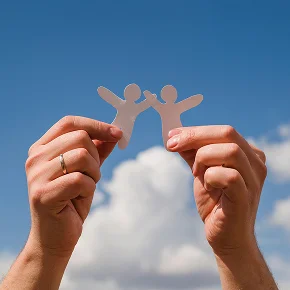 CAN volunteer distributing emergency food packs to families